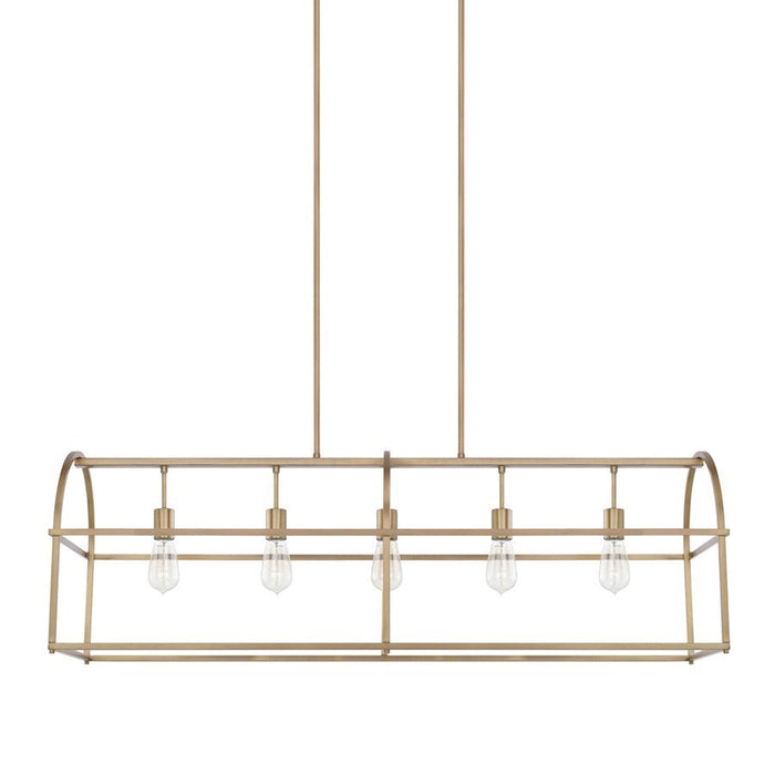 OPEN BOX ITEM: HomePlace by Capital Lighting 5 Light Island, Brass - 825751AD