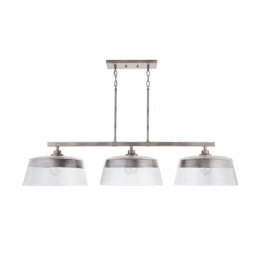 OPEN BOX ITEM: Capital Lighting Decker 3-Light Island, Grey/Seed - CL838231WY