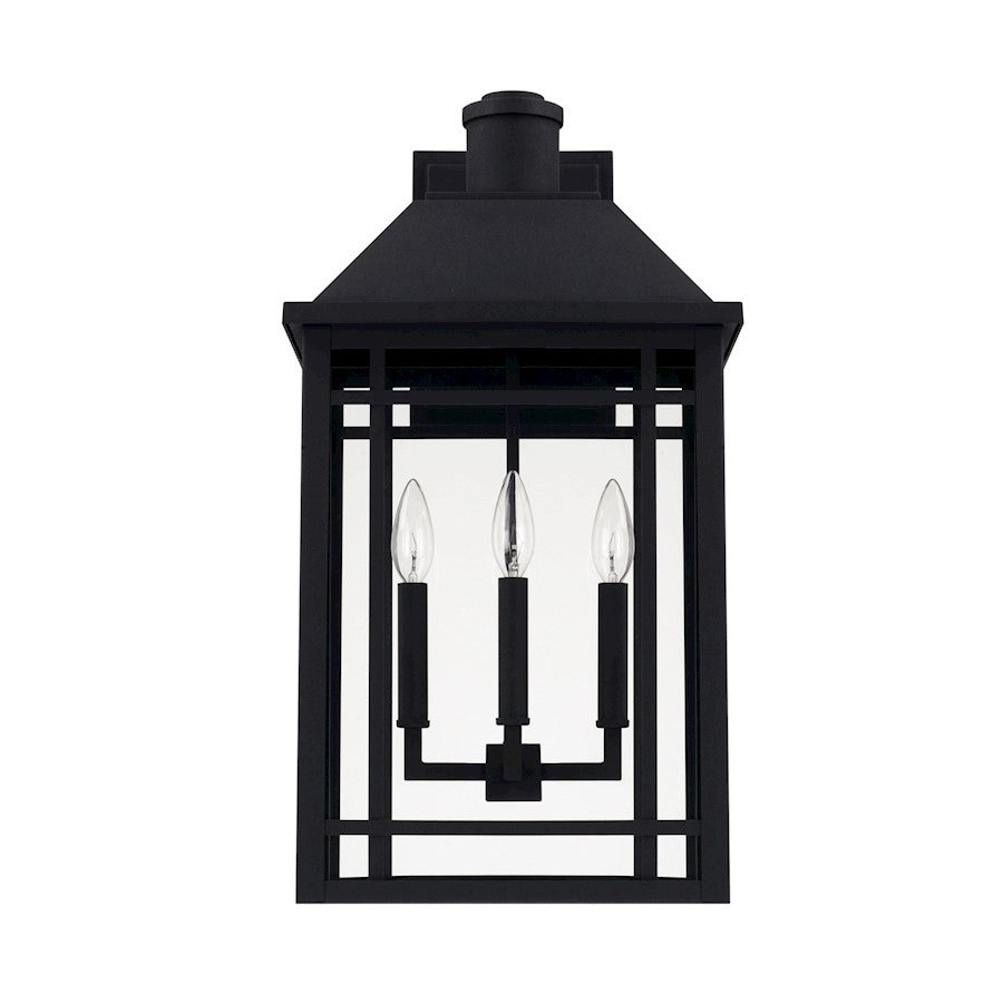 OPEN BOX ITEM: Capital Lighting Braden 3 Light Outdoor Wall, Black - CL927131BK