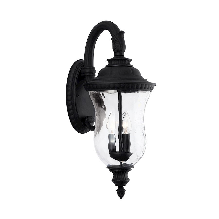 OPEN BOX ITEM: Capital Lighting Ashford 3-Light Outdoor Wall, BK/W - CL939831BK