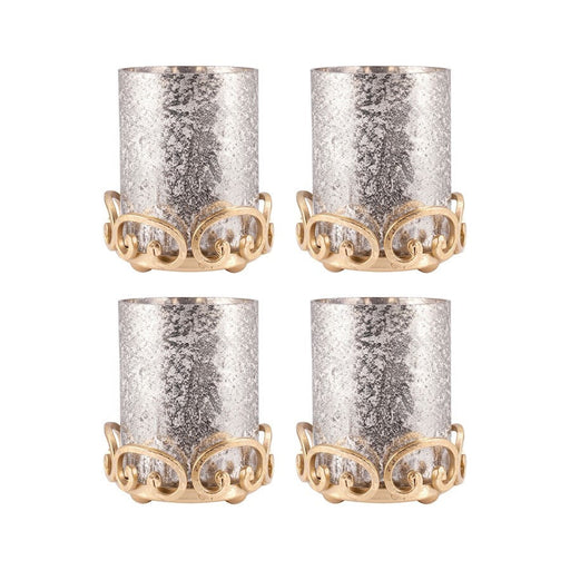 ELK Lifestyle Gwendolyn Pillar Holders (Set of 4), Gold - 519468-S4