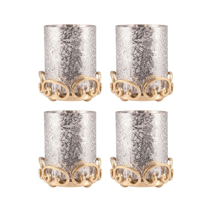 ELK Lifestyle Gwendolyn Pillar Holders (Set of 4), Gold - 519468-S4