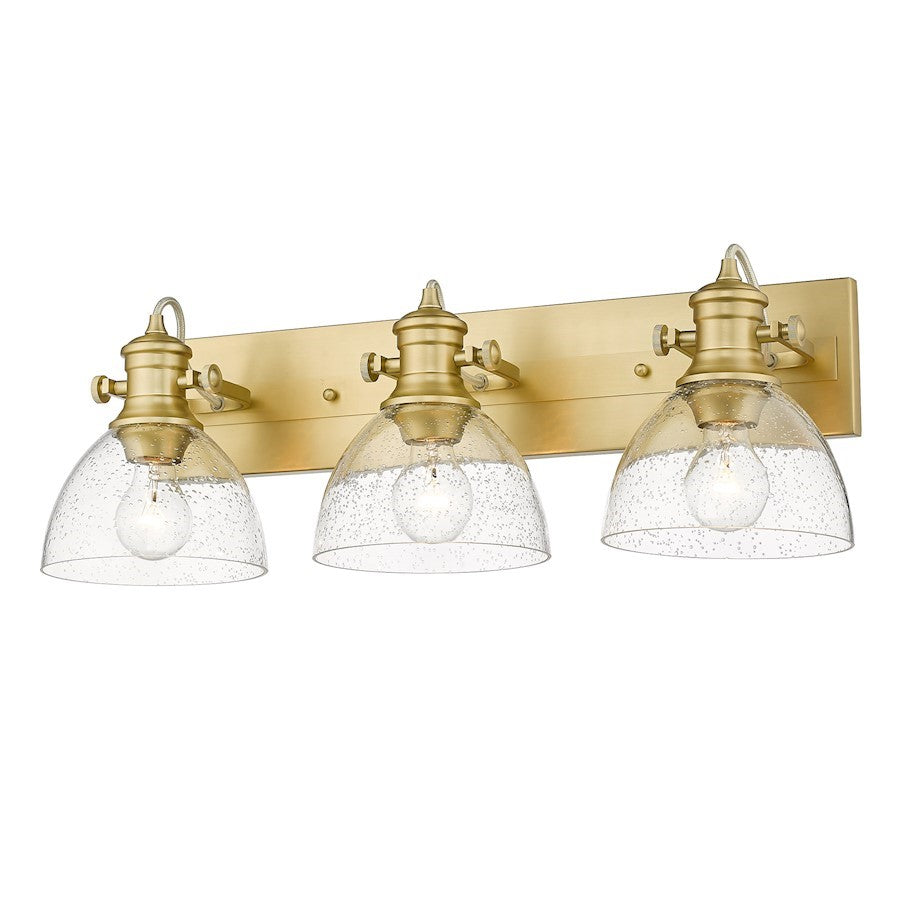 OPEN BOX ITEM: Golden Lighting Hines 3 Light Bath, Bronze - GL3118-BA3BCB-SD