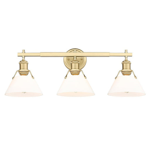 OPEN BOX ITEM: Golden Lighting Orwell 3 Light Bath, BB/Opal - GL3306-BA3BCB-OP