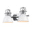 OPEN BOX ITEM: Golden Lighting Duncan 2 Light Bath Vanity, CH/WH - 3602-BA2CH-WH