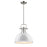 OPEN BOX ITEM: Golden Lighting Duncan 1 Light Rod Pendant, PWT/WH - 3604-L-PW-WH