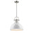 OPEN BOX ITEM: Golden Lighting Duncan 1 Light Rod Pendant, PW - GL3604-LPW-WH