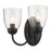 OPEN BOX ITEM: Golden Parrish 2 Light Sconce, BK/Seeded - GL8001-2WBLK-SD