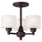 OPEN BOX ITEM: Minka Lavery 1730 Series 3 Light Semi Flush, Bronze - 1738-167