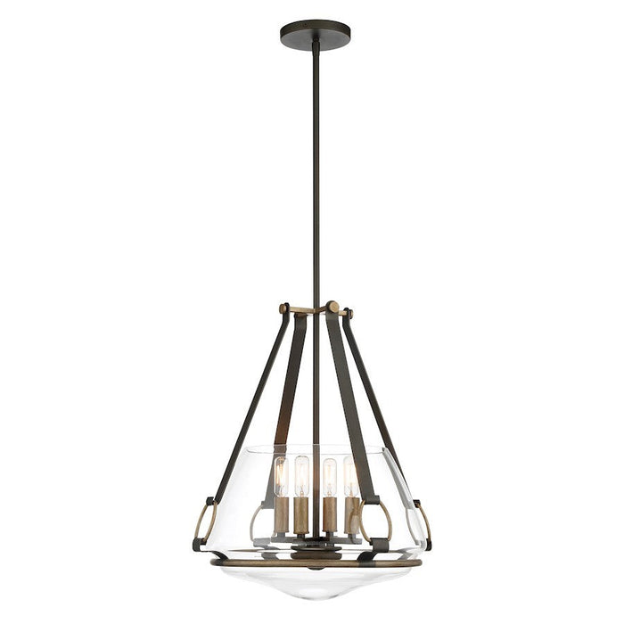 OPEN BOX ITEM: Minka Lavery Eden Valley 4Lt Conv Pendant, Iron/Gold - MI3904-107