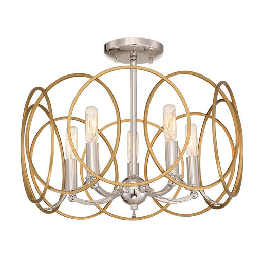 OPEN BOX ITEM: Minka Lavery Chassell 5Lt Semi Flush/Pendant, Gold - MI4025-679