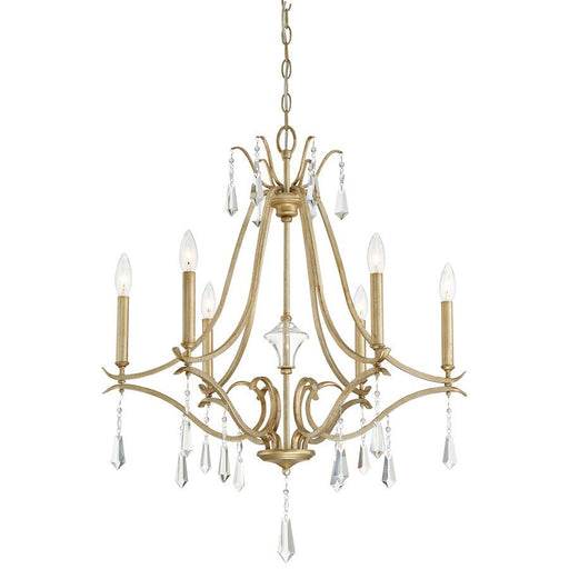 OPEN BOX ITEM: Minka Lavery Laurel Estate 6Lt Chandelier, Brio Gold - MI4446-582