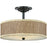 OPEN BOX ITEM: Quoizel 3 Light Zen Semi-Flush Mount, Mystic Black - QZZE1717K