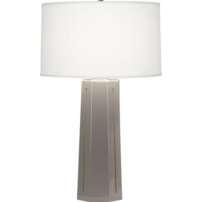 OPEN BOX ITEM: Robert Abbey Mason 1 Light Table Lamp, Smoky Taupe Ceramic - 972