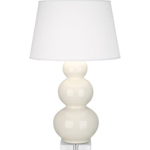 OPEN BOX ITEM: Robert Abbey Triple Gourd 1 Light Table Lamp, BN/Lucite - ROA364X