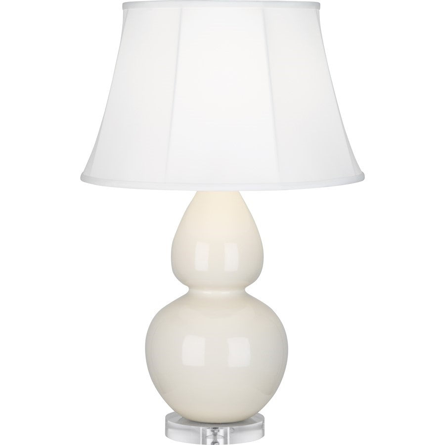 OPEN BOX ITEM: Robert Abbey Double Gourd 1-Lt Table Lamp, Bone/Lucite- ROA756