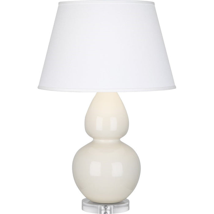 OPEN BOX ITEM: Robert Abbey Double Gourd 1 Light Table Lamp, Bone/Lucite - A756X