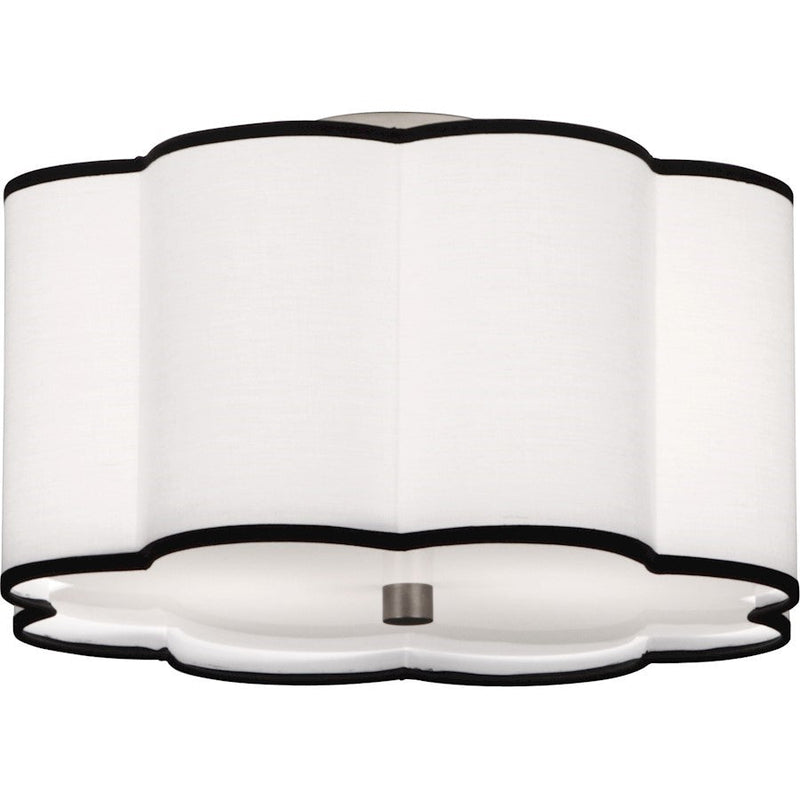 OPEN BOX ITEM: Robert Abbey Axis 2 Light Flushmount, BA Nickel - D2139