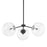 OPEN BOX ITEM: Troy Lighting Madrid 3Lt Chandelier, Black/Clear - TOF8203-SBK