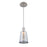 OPEN BOX ITEM: DweLED Chic 6" LED 1 Light Pendant 3000K, Brushed Nickel/Smoke