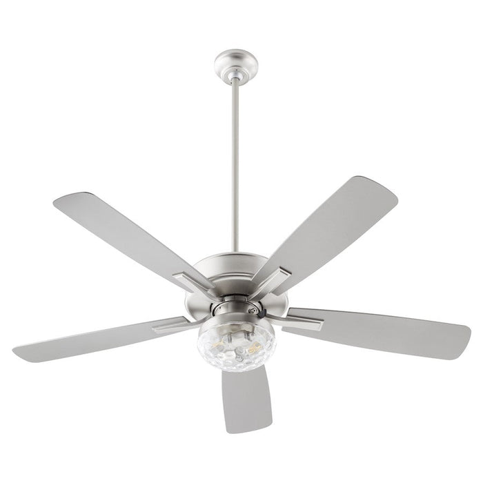 Quorum Ovation 52" 2 Light Patio Fan, Satin Nickel - 14525-65