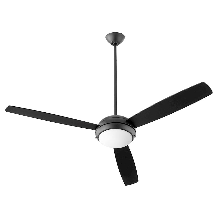 Quorum Expo 2 Light 60" 3 Blades Ceiling Fan, Matte Black - 20603-59