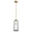 Quorum Espy 1 Light Pendant, Noir/Aged Brass/Clear - 307-6980