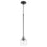 Quorum Monarch 1 Light Pendant, Noir/Satin Nickel/Clear - 310-6965