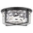 Quorum Steinway 2 Light Ceiling Mount, Matte Black/Clear 3111-2-59