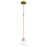 Quorum Volan 1 Light Pendant, Aged Brass - 3317-80