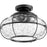 Quorum Hudson 1 Light Ceiling Mount, Noir