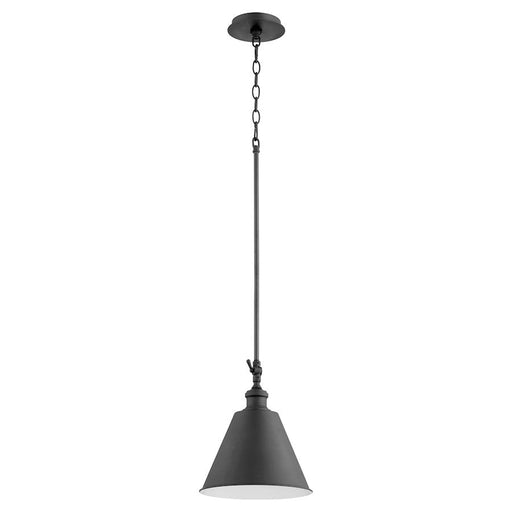 Quorum 1 Light 10" Cone Pendant, Noir - 3391-69