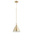 Quorum 1 Light Metal cone Pendant, Aged Brass - 3391-80