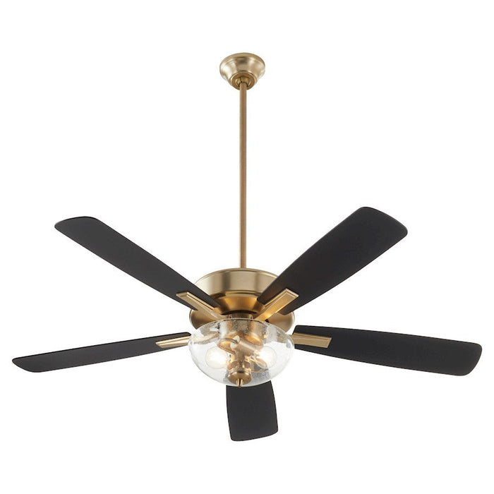 Quorum Ovation Ceiling Fan, Aged Brass