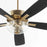 Quorum Ovation Ceiling Fan, Aged Brass