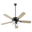 Quorum Ovation 4 Light Ceiling Fan, Matte Black/Clear/Seeded 4525-2459