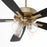 Quorum Ovation 4 Light Ceiling Fan, Aged Brass