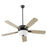 Quorum Ovation Bowl Ceiling Fan, Matte Black/Satin Opal 4525-259