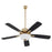 Quorum Ovation Opal Ceiling Fan, Aged Brass - 4525-280