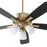 Quorum Ovation 3 Light Ceiling Fan, Aged Brass