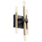 Quorum Luxe 6 Light Wall Mount, Noir/Aged Brass - 50-6-6980