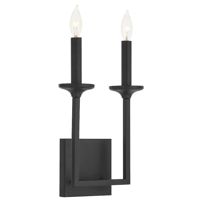 Quorum Eldorado 2 Light Wall Mount, Matte Black