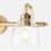 Quorum Reyes 3 Light Vanity, Aged Brass/Clear Seeded