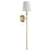 Quorum Linen Shade 1 Light Sconce, Aged Brass /White - 514-1-80