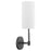 Quorum Merrick Wall Mount, Matte Black/White