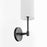 Quorum Merrick Wall Mount, Matte Black/White