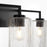 Quorum Merrick 3 Light Vanity, Matte Black