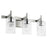 Quorum 3 Light Bath Vanity, Satin Nickel/Clear - 520-3-65