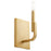 Quorum Tempo Wall Mount, Aged Brass/White