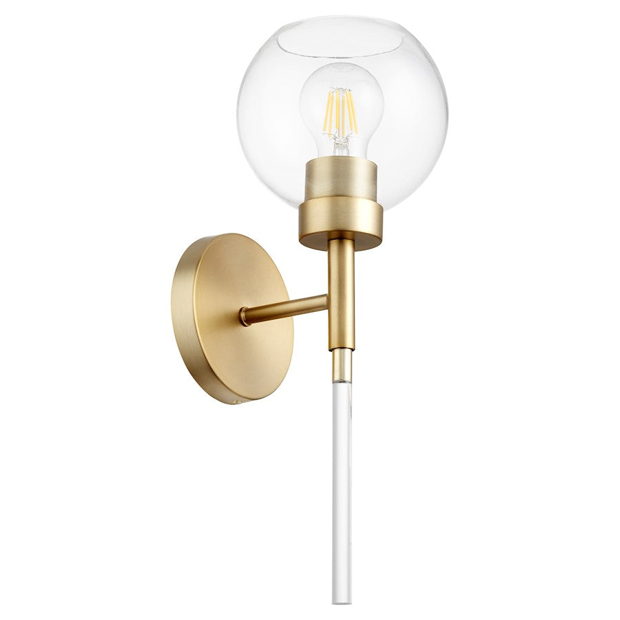 Quorum Volan 1 Light Wall Mount, Aged Brass - 5317-1-80